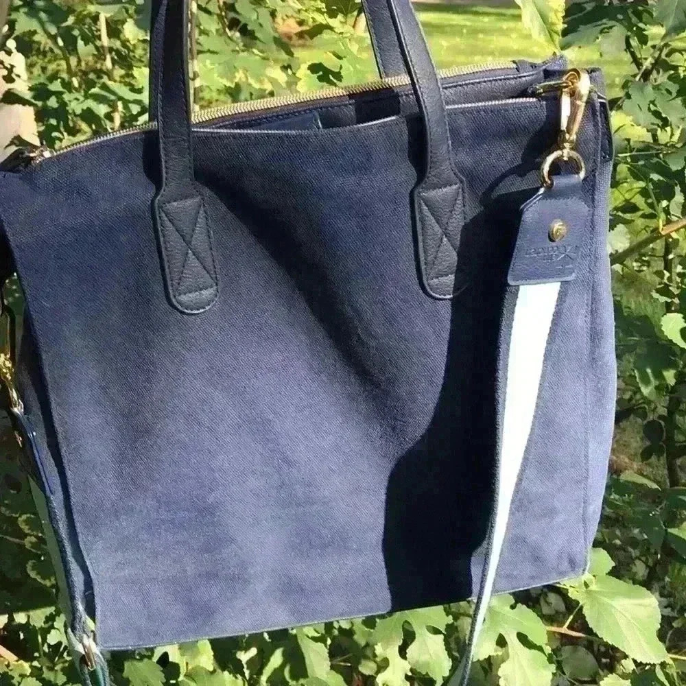 Erin Condren Navy Canvas Crossbody Tote
